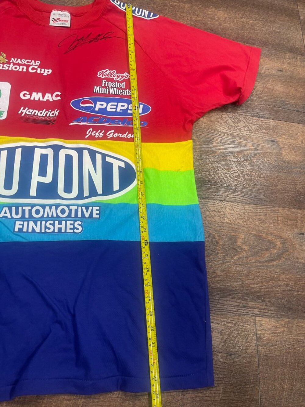 Vintage Jeff Gordon Signed DuPont Rainbow NASCAR Chase Racewear Shirt XL - Picture 7 of 10